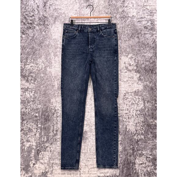 Ksubi Jeans 33 x 32 Mens Skinny Fit Acid Blue Wash Denim